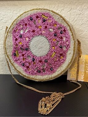 Beaded Pink Donut Crossbody Bag viral tiktok tj maxx handmade in india